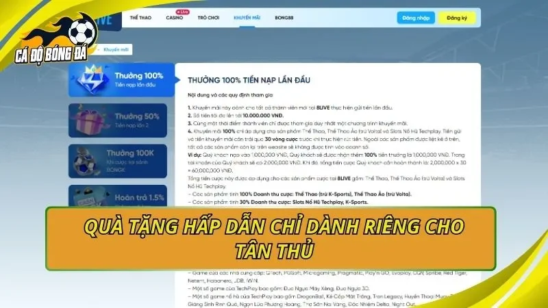 Quà tặng hấp dẫn chỉ dành riêng cho tân thủ